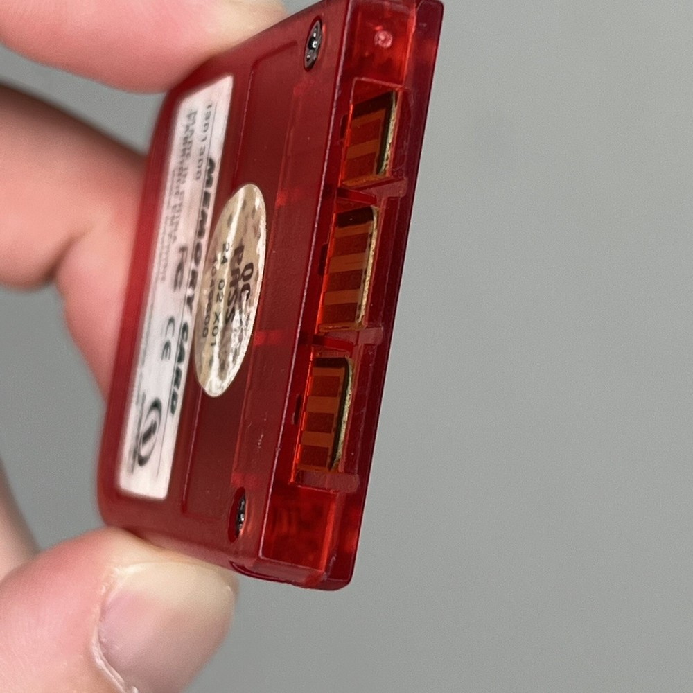 OEM Playstation Memory Card Red Clear