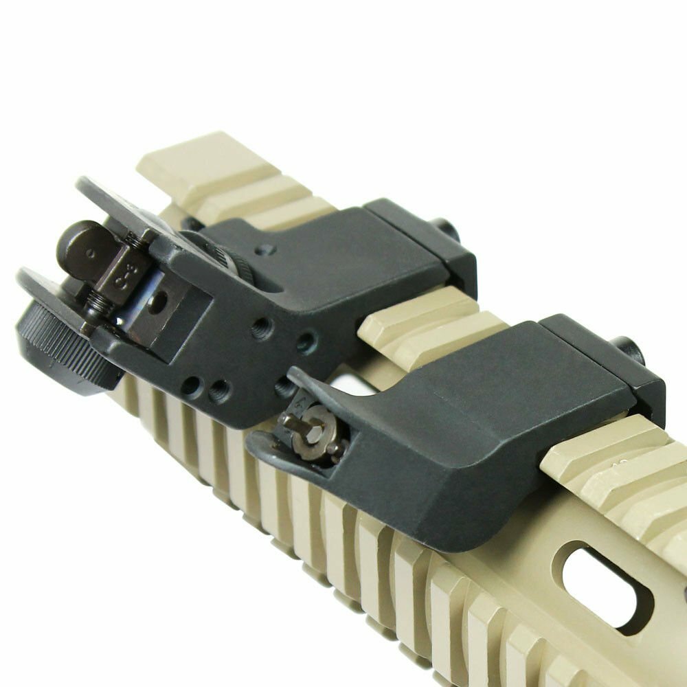 Front and Rear 45 Degree Offset Adjustable Tactical Iron Sight Set