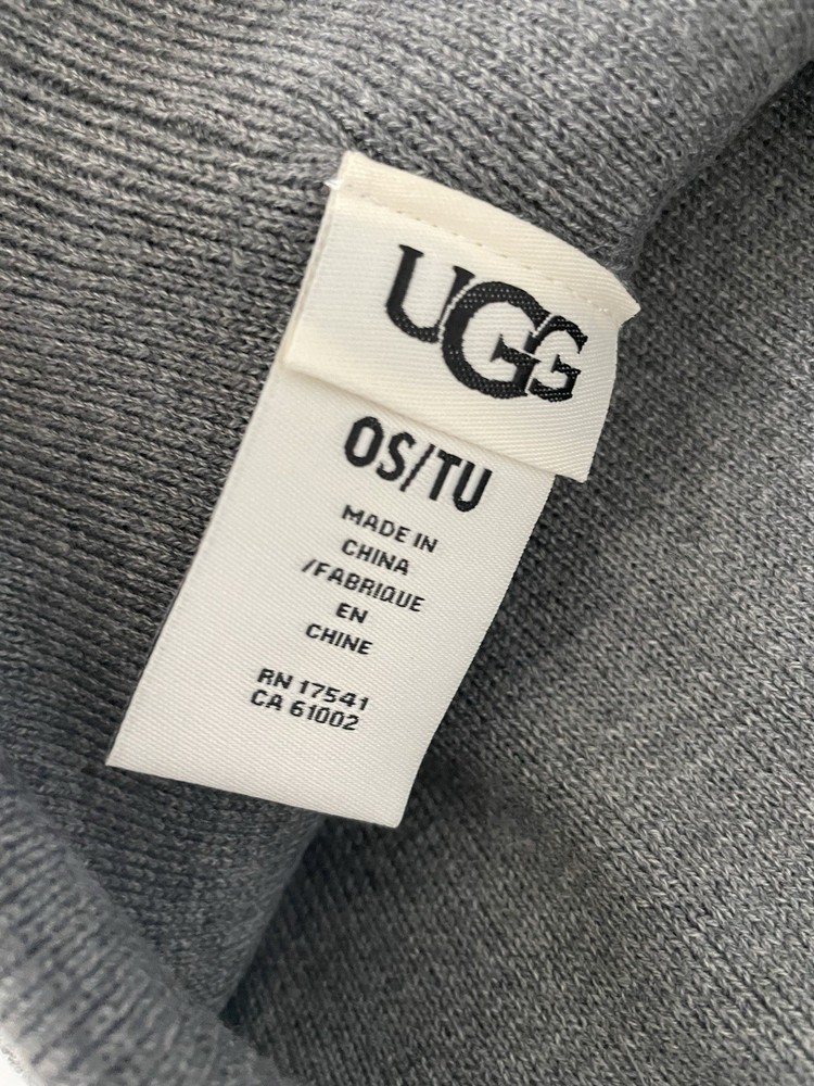 NWT UGG Australia 2-Piece Hat & Tech Gloves Set Charcoal