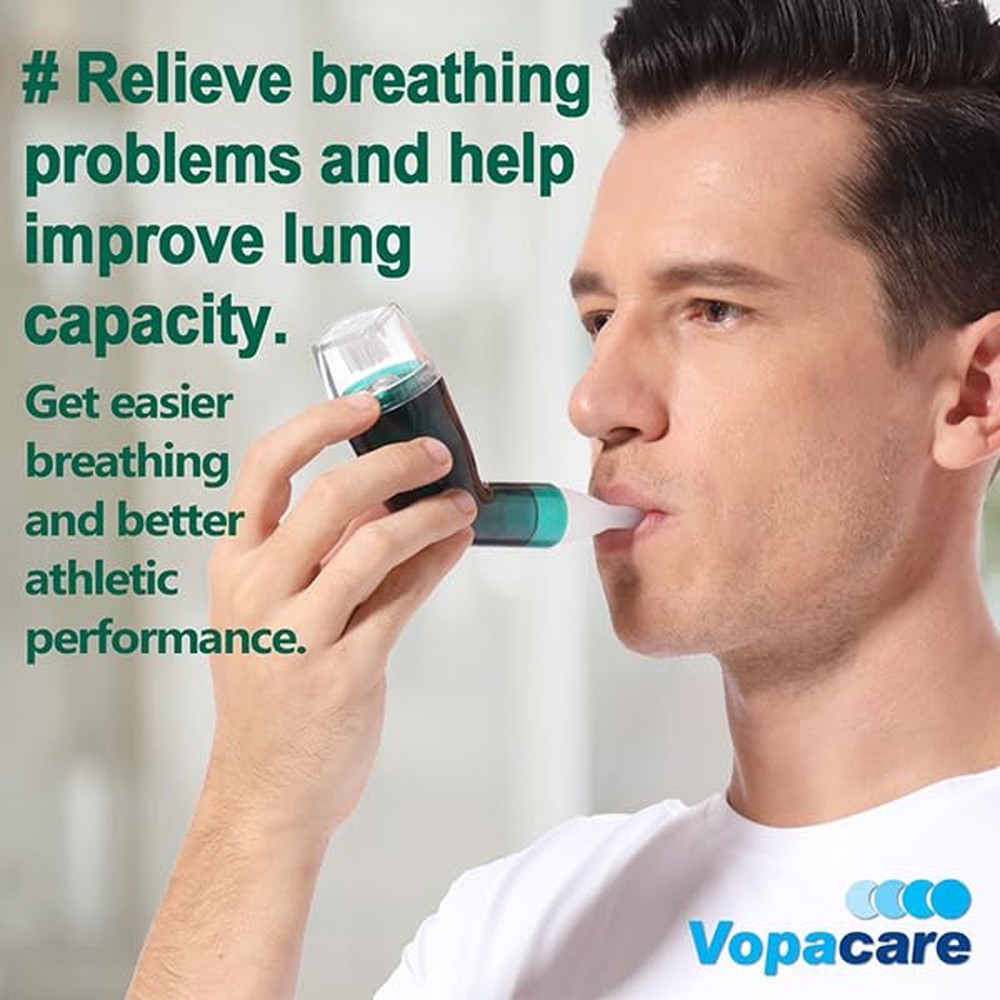 Flutter Valve Breathing Exercise Device for Lungs, Mucus Removal Device, Adju...