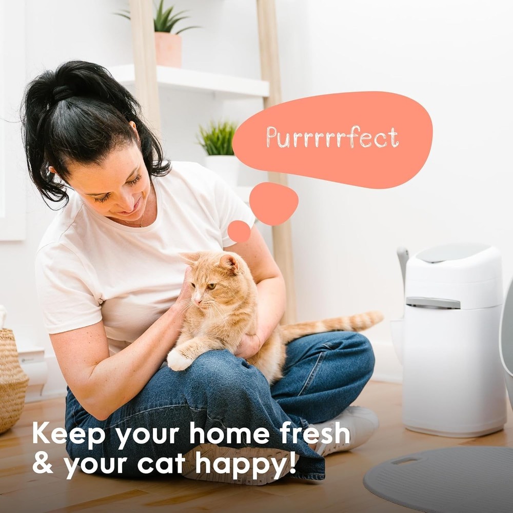 Style Pail Cat Litter Box Waste Disposal System for Odor Control Includes 1 S...