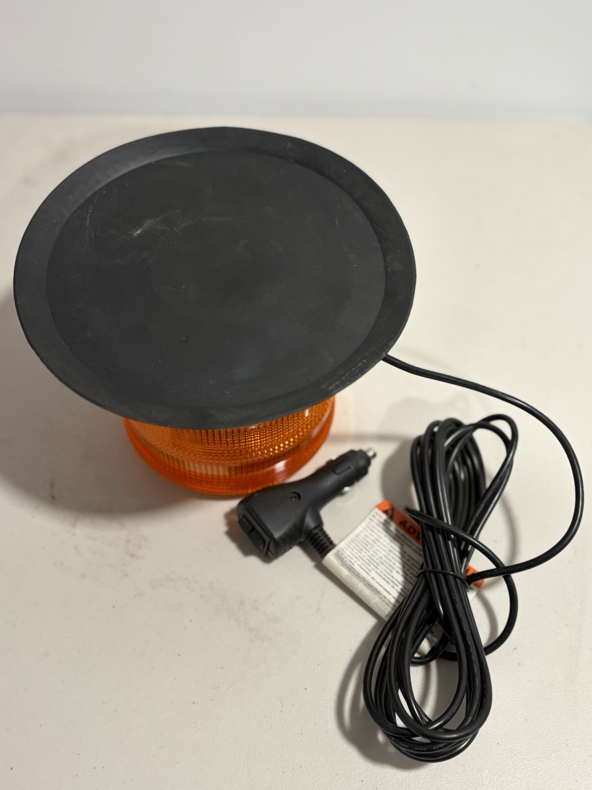 ECCO 7965A-VM LED Beacon Amber SAE Class 1 Vacuum Mount Lighter Adapter