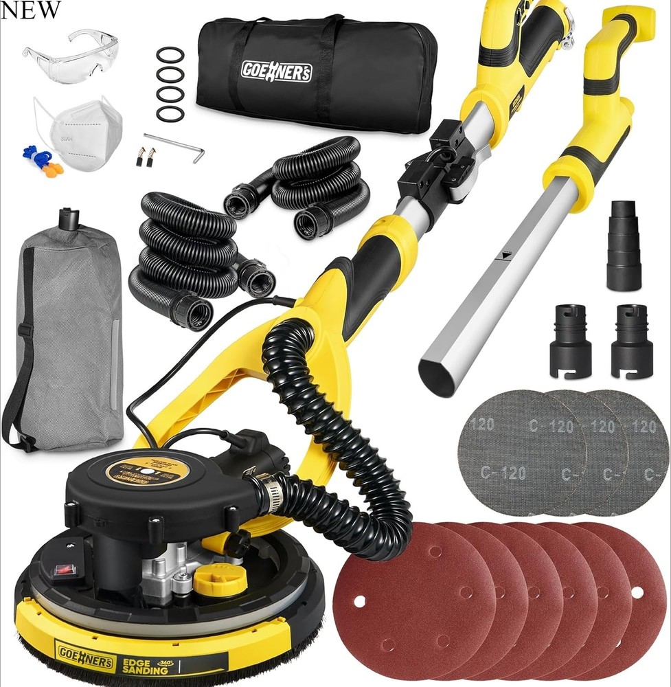 Drywall Sander, Electric Drywall Sander with Vacuum, Automatic Dust Removal
