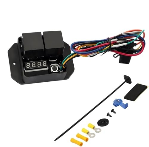 Digital Radiator Fans Controller Switch Kit，12V and 24V, Adjustable