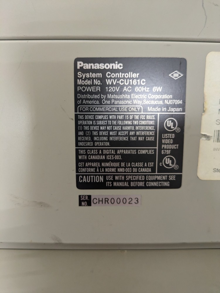Panasonic System Controller WV-CU161C