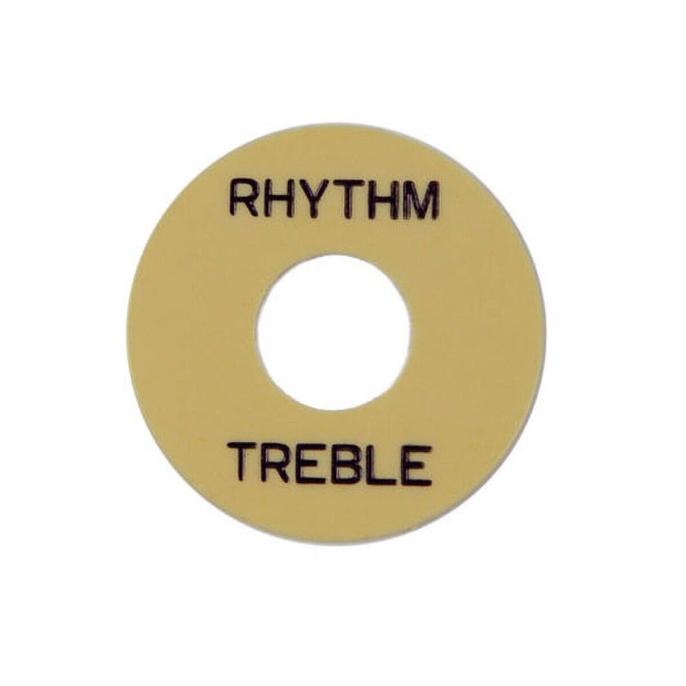 3-way Toggle Switch washer / ring (Cream w/Black lettering) Embossed