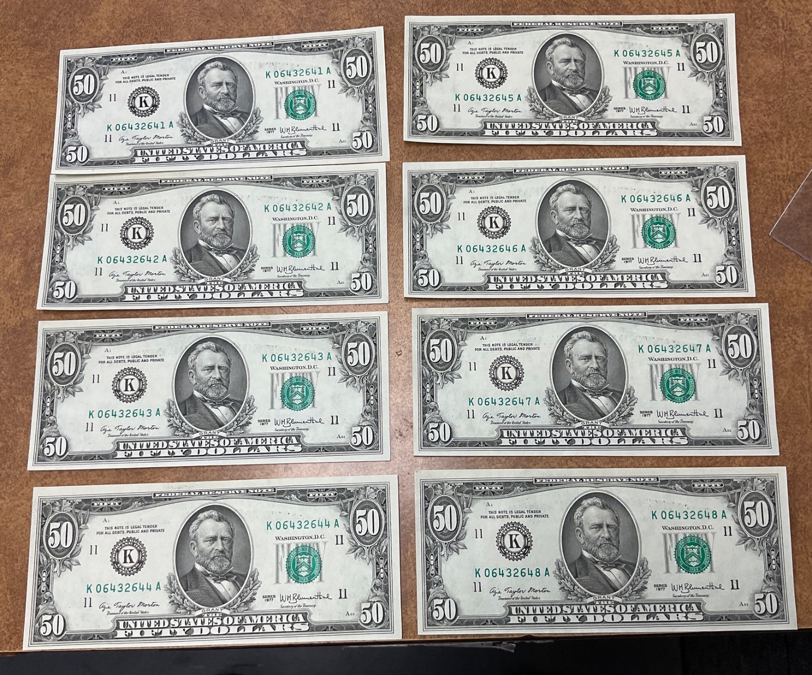 1977 $50.00 Dollar FRN 1 CRISP UNC K DALLAS.