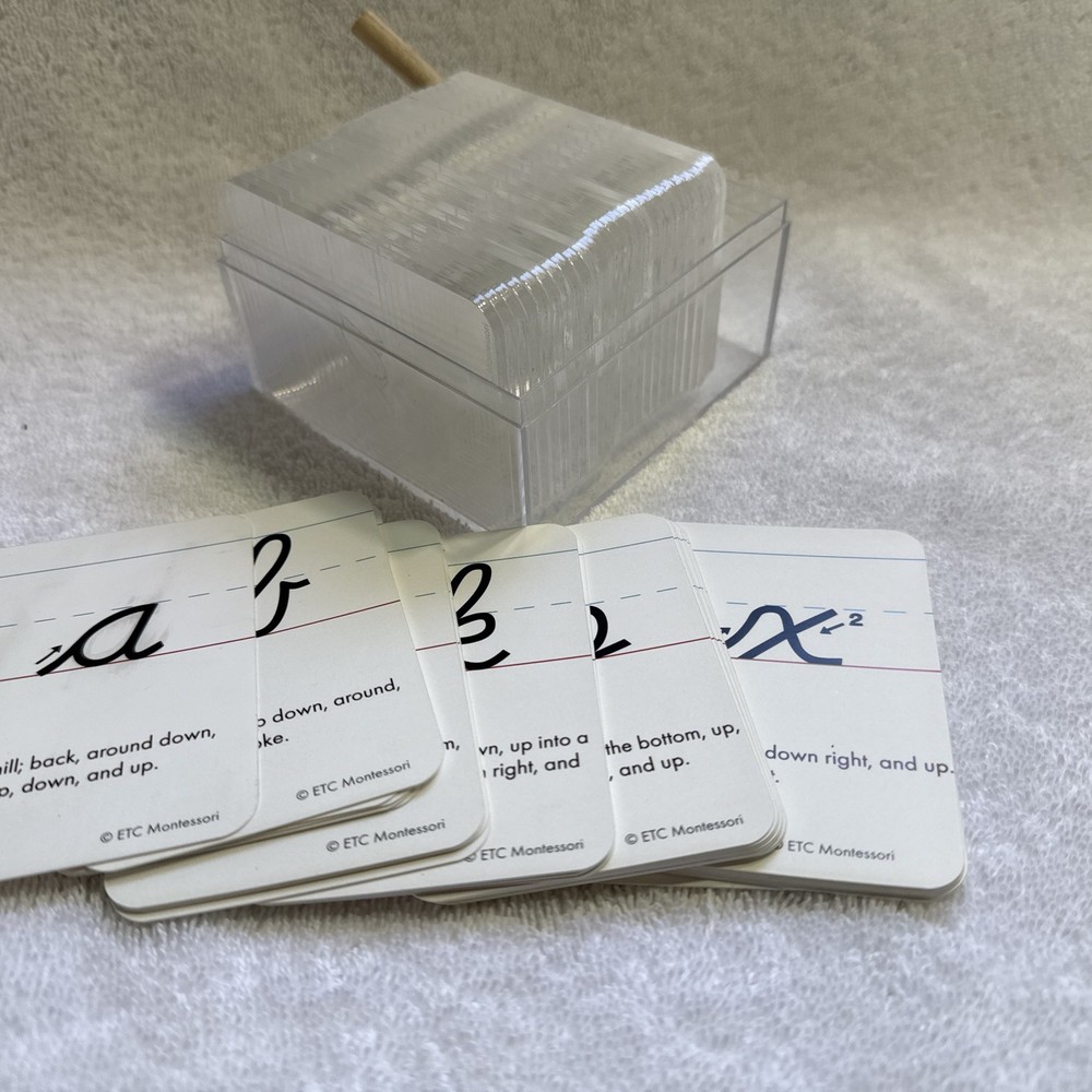 Montessori Cursive Handwriting Program - Lowercase Letters - No Book 26 Letters