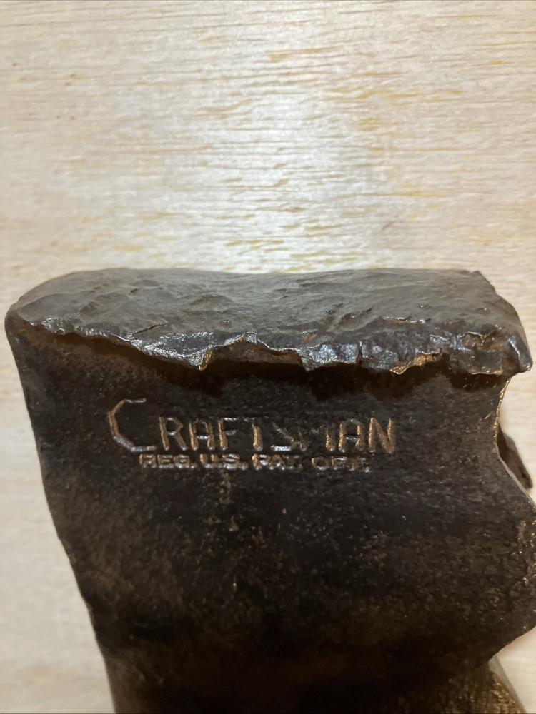 Vintage rare Jersey Pattern Craftsman Single Bit Axe Head 3lb5.2oz.