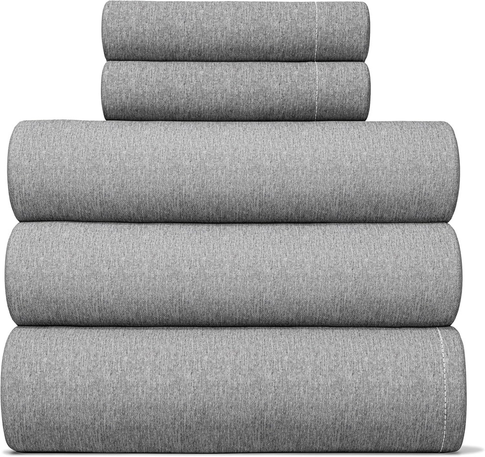 Split King Size 5 Piece Sheet Set - Breathable & Cooling Bed Sheets Set - Hotel