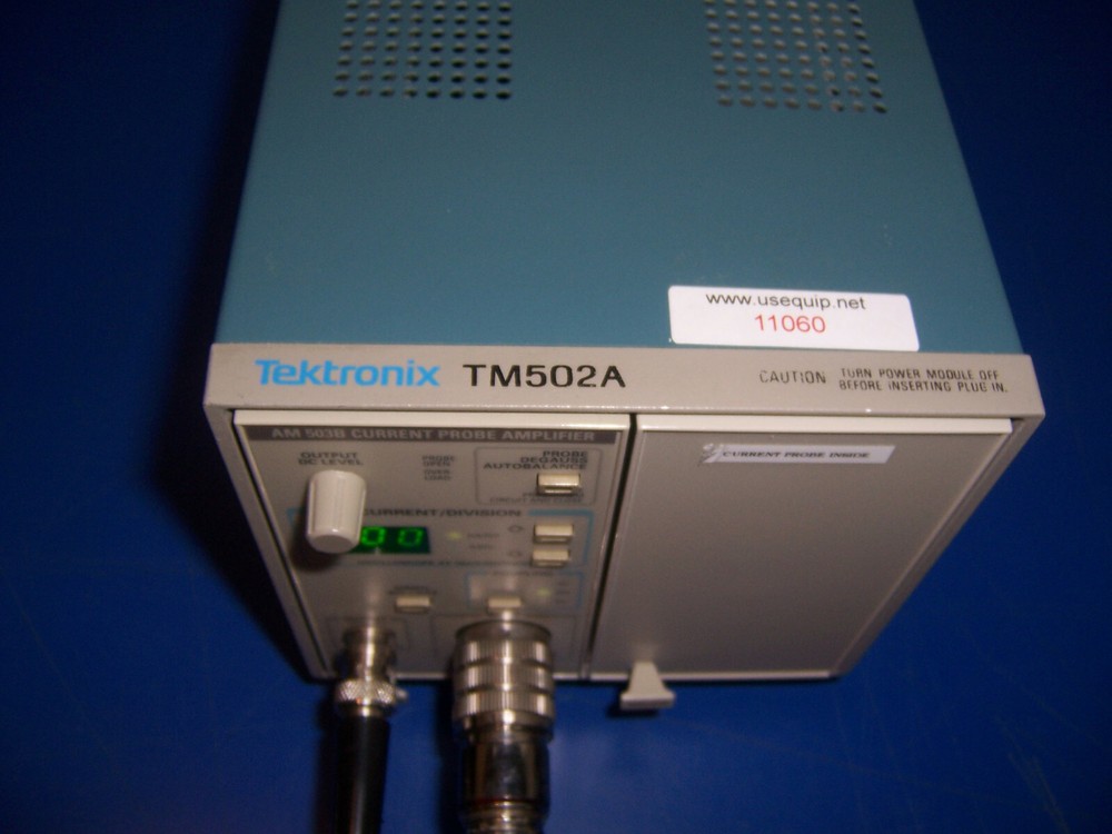 11060 TEKTRONIX TM502A CURRENT PROBE AMPLIFIER W/ A6302 PROBE
