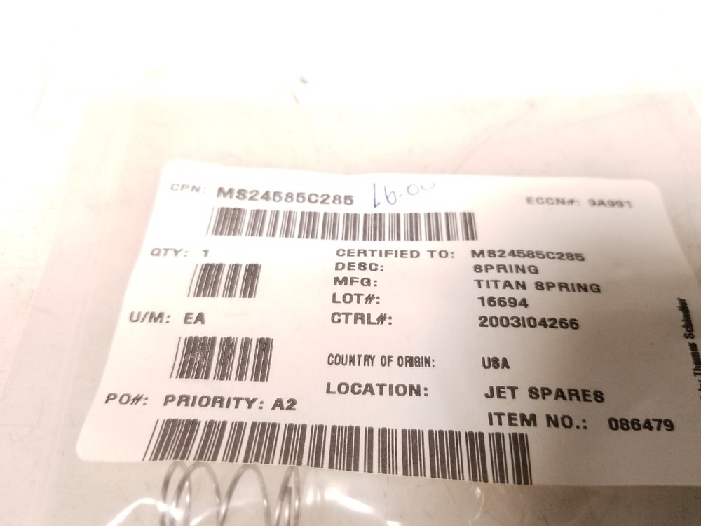 Spring M824585C285 Free Shipping