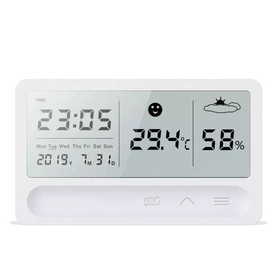 Multi-Function Digital Indoor Hygrometer Thermometer with Date/Time/Alarm/Clock