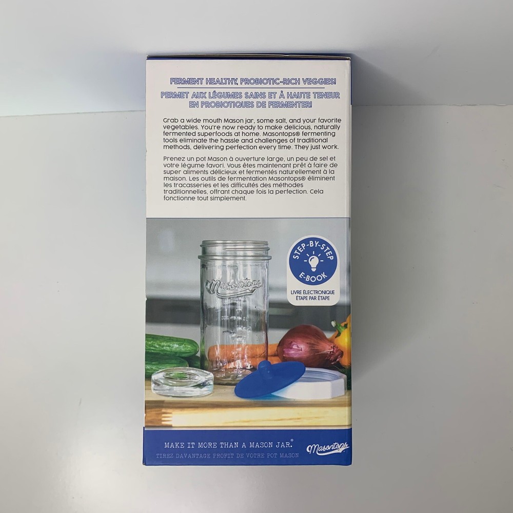 Masontops Fermentation Jar Starter Set, Easy Vegetable Fermentation Kit New