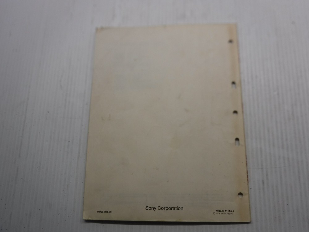 Sony RM-440 Revised-2 Automatic Editing Control Unit Service Manual 9-996-601-03
