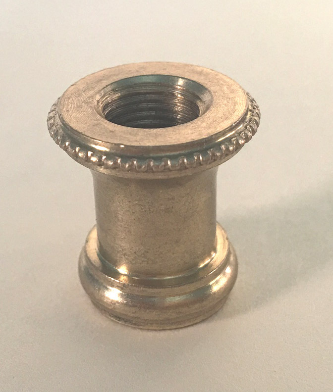 7/8" Solid Brass Beaded Neck Tap1/8IPS (threaded)- Unf. NEW spindle coupling