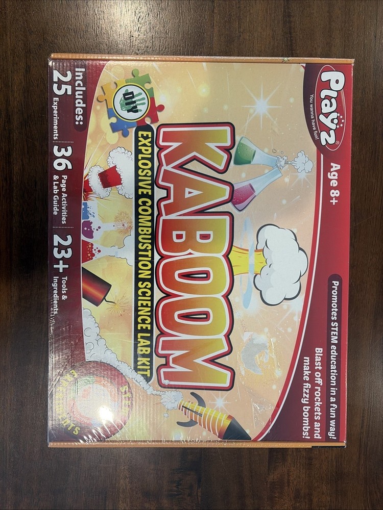 NEW Playz Kaboom Explosive Combustion Science Lab Kit w/25 STEM Experiments