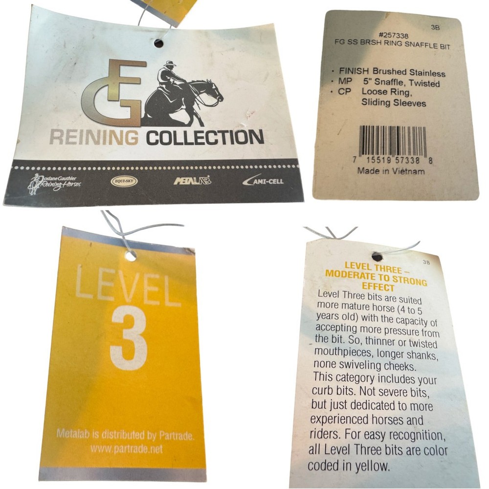 FG Reining Collection – Level 3 Twisted Snaffle Loose Ring Bit