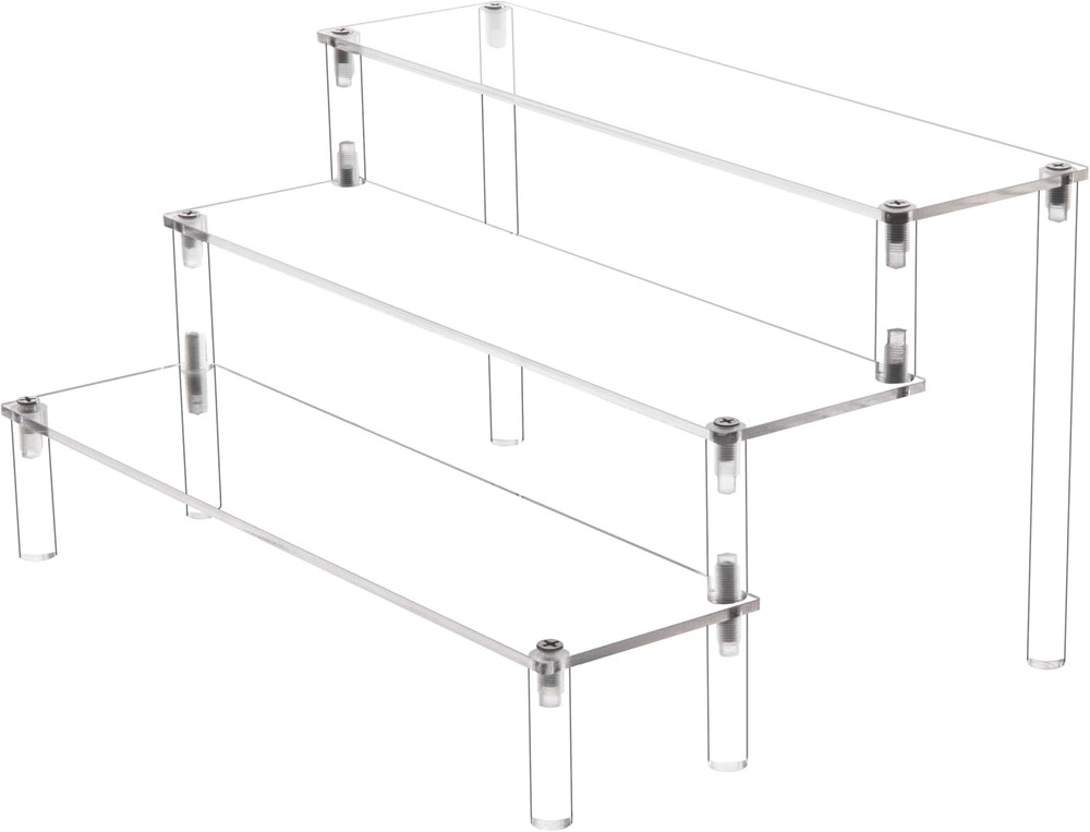 Ihomecooker 3 Steps Clear Acrylic Display Riser Cupcake Stand Display for Decora