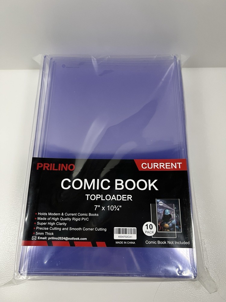 PRE-ORDER ITEM: (ONE PACK) 10ct Comic Book Top Loader Pack for Current Comics