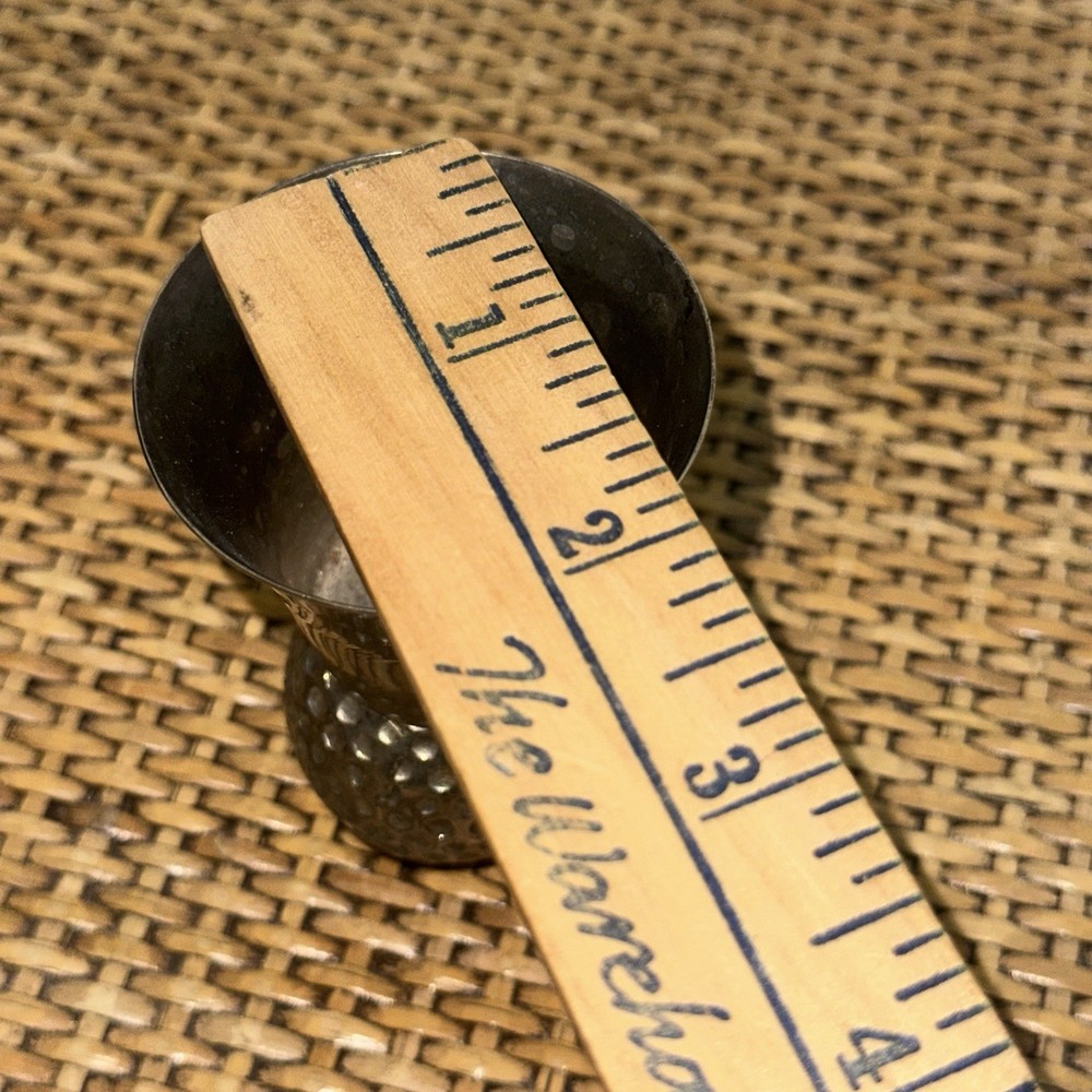 Vintage Silverplated Golf Ball Shot Glass 3" Masters Collectable Bar Home Decor