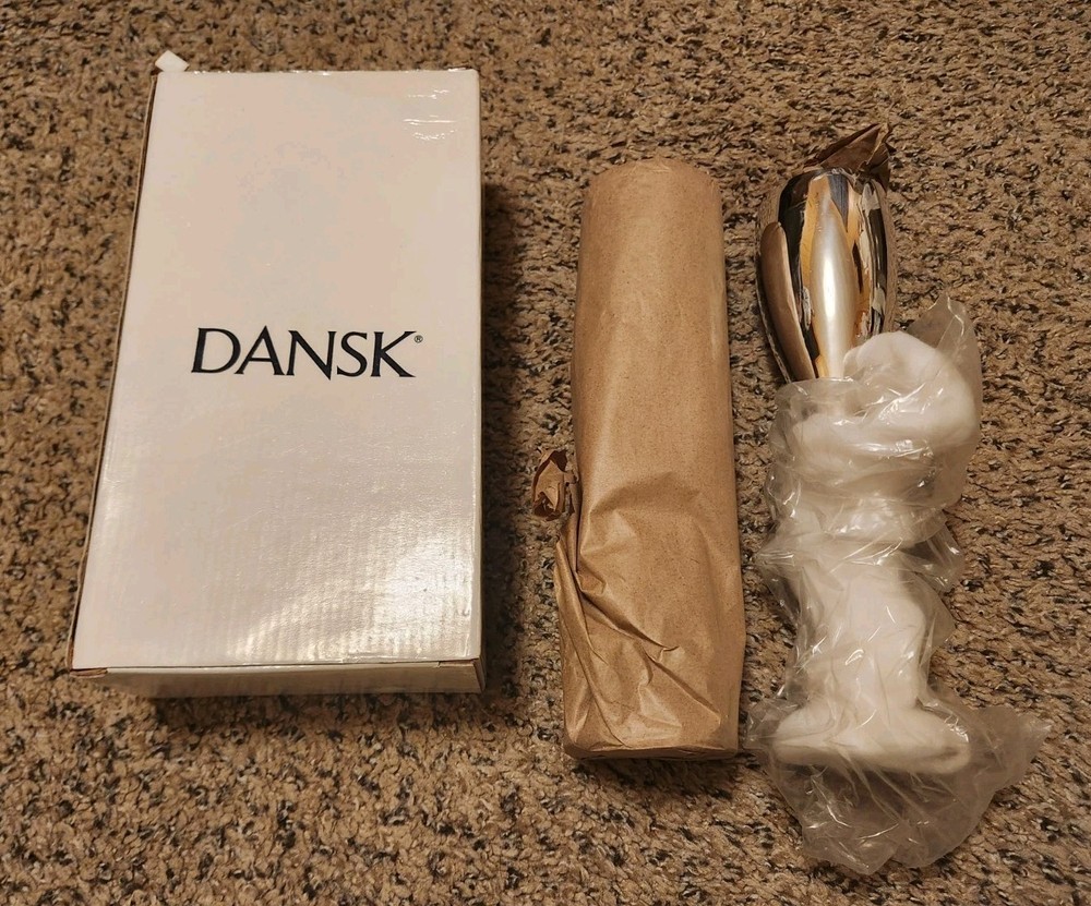 💥 Dansk Silver Plated Ballet Ribbon Champagne Flutes Toasting Glasses Set Of 2