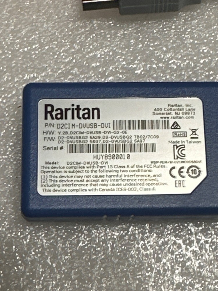Raritan D2CIM-DVUSB-HDMI Dual USB/HDMI Computer Interface Module (CIM)