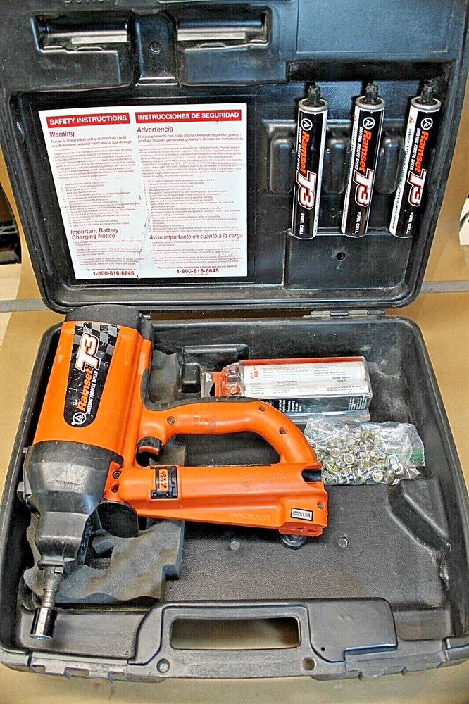 Ramset T3SS Nailer, Fuel Cells, Hard Case - Tested