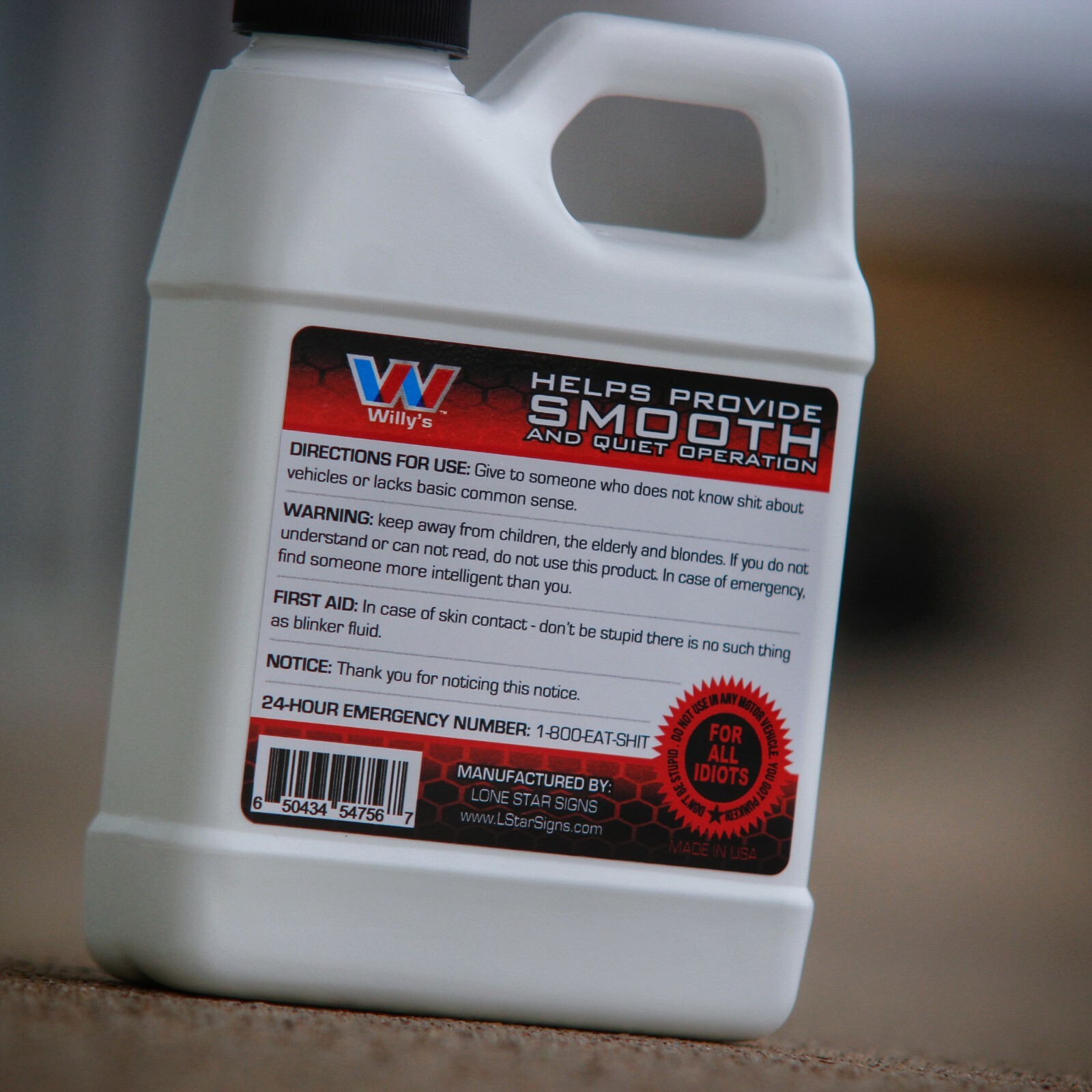 Blinker Fluid - Gag Gift Bottle