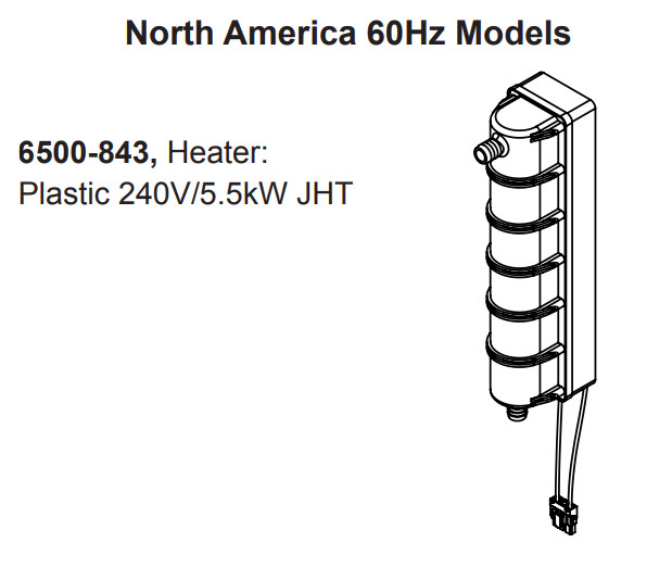Jacuzzi Sundance Spa Heater Titanium 240V/5.5kW 6500-843
