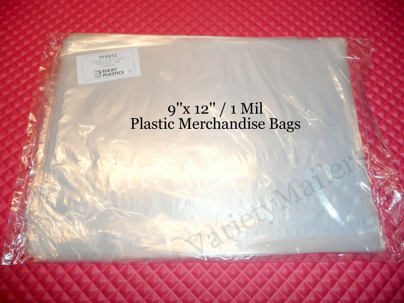 100 Poly Merchandise Bags 9''x 12'' Clear 1 Mil Plastic Apparel Bags 9x12