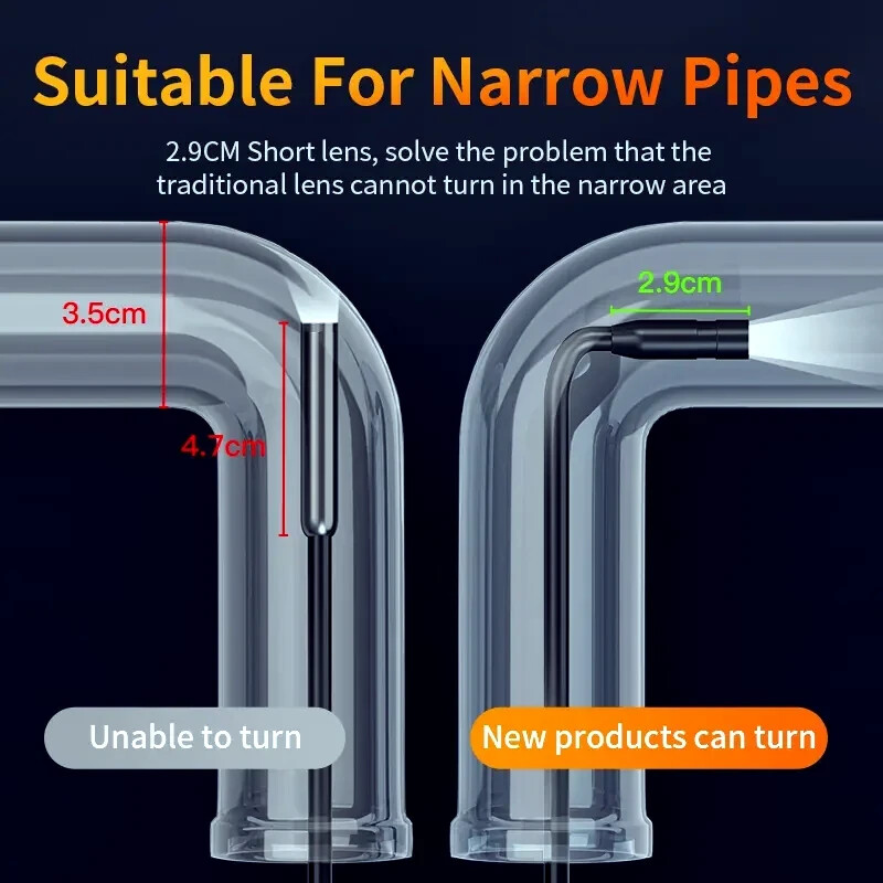 4.3" IPS 1080P HD Screen Handheld Industrial 5m Endoscope Camera Pipe Waterproof