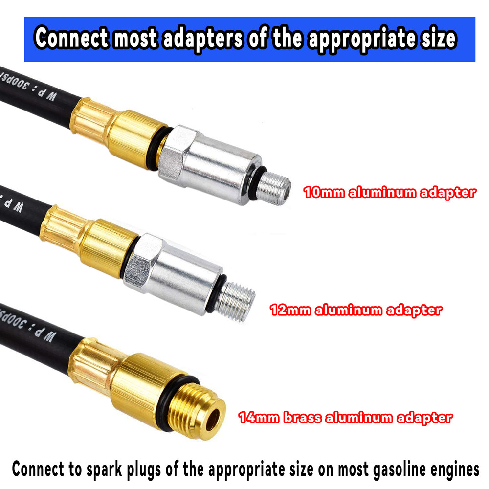 Cylinder Leak Down Tester Kit Engine Compression Test Leakage Detector Tool Set