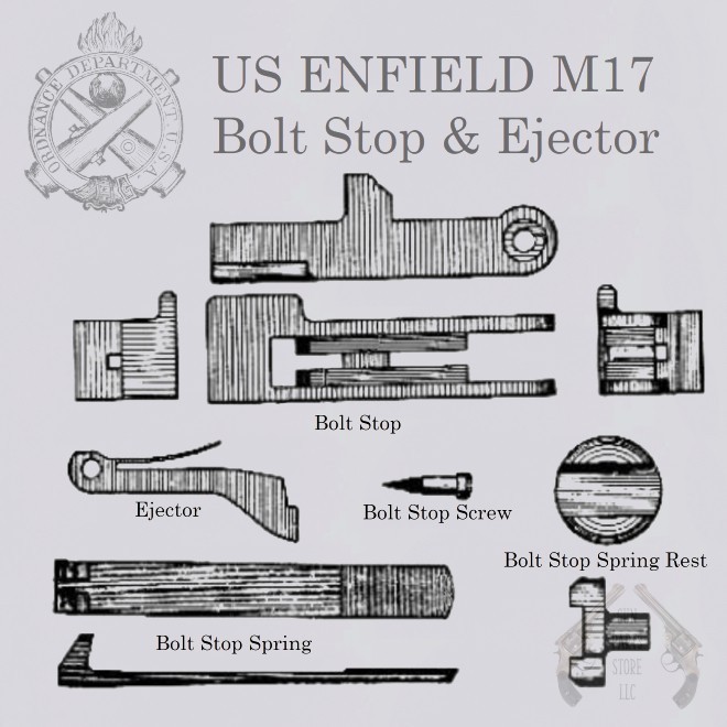 US ENFIELD M1917 / M17 - Ejector & Bolt Stop Assembly