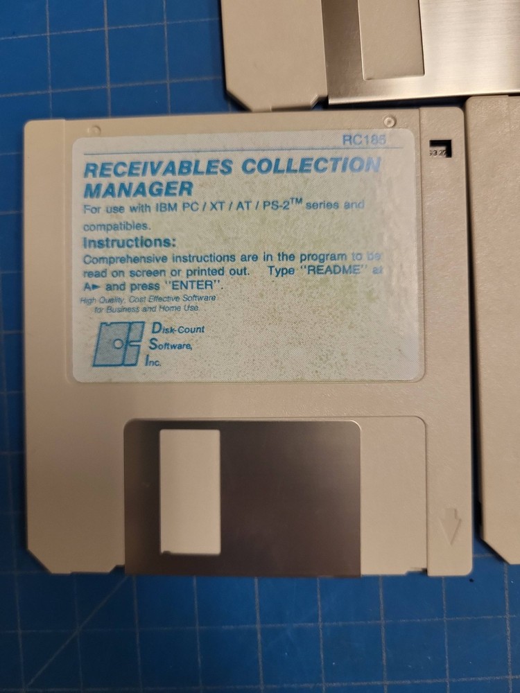 Disk-Count Software IBM PC 3 Disk Lot Receivables Collection Financial