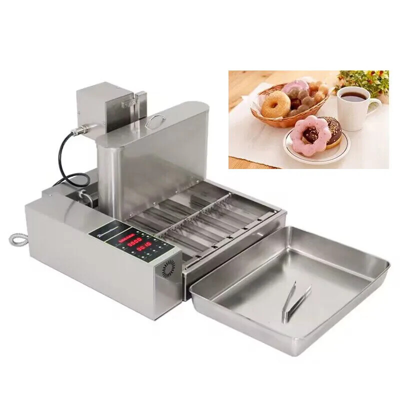 Large Commercial 2KW Electric Heating 4 Row/6 Row Automatic Donut Making Machine