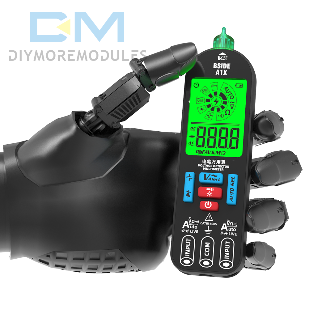 BSIDE A1X Digital Multimeter 1999 Counts AC/DC Voltage Tester Resistance Meter