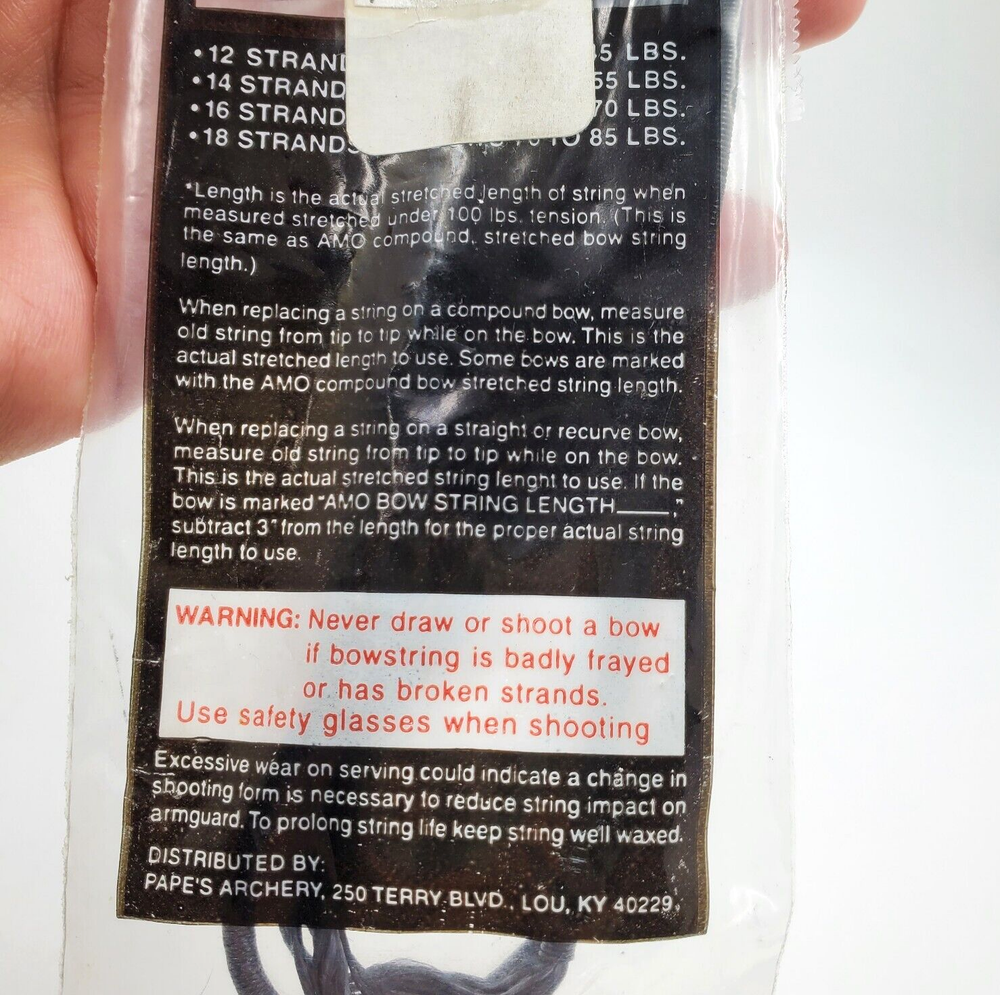 Pape's Archery Professional Grade Bow String Papes Replacement String You Choose
