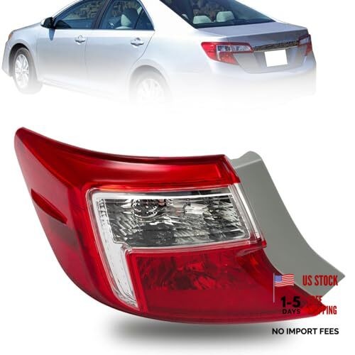 1-Pack Tail Light Assembly Replacement for Camry 2012-2014 Left Side Brake