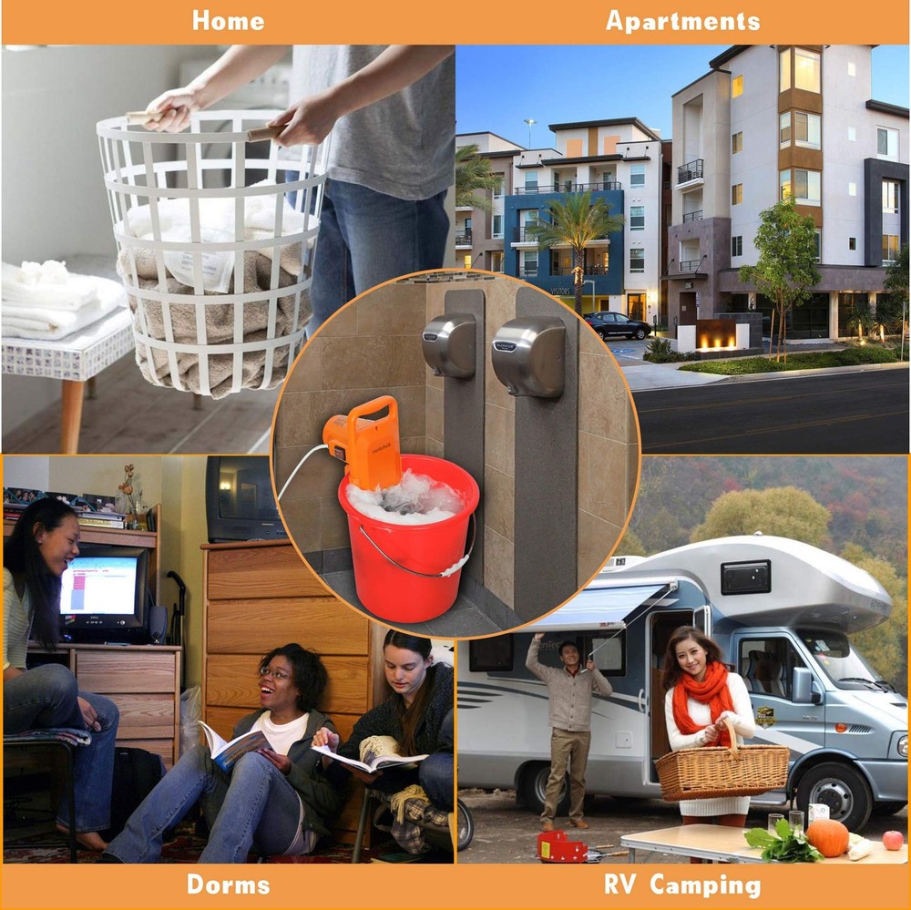 Portable Washing Machine Small Mini Hand Compact Semi Automatic Washer Laundr...