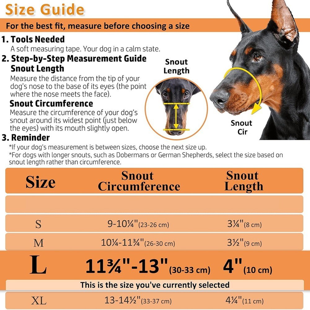 Dog Muzzle for Dogs Muzzle Muzzle for Medium Sized Dog S C4W48996