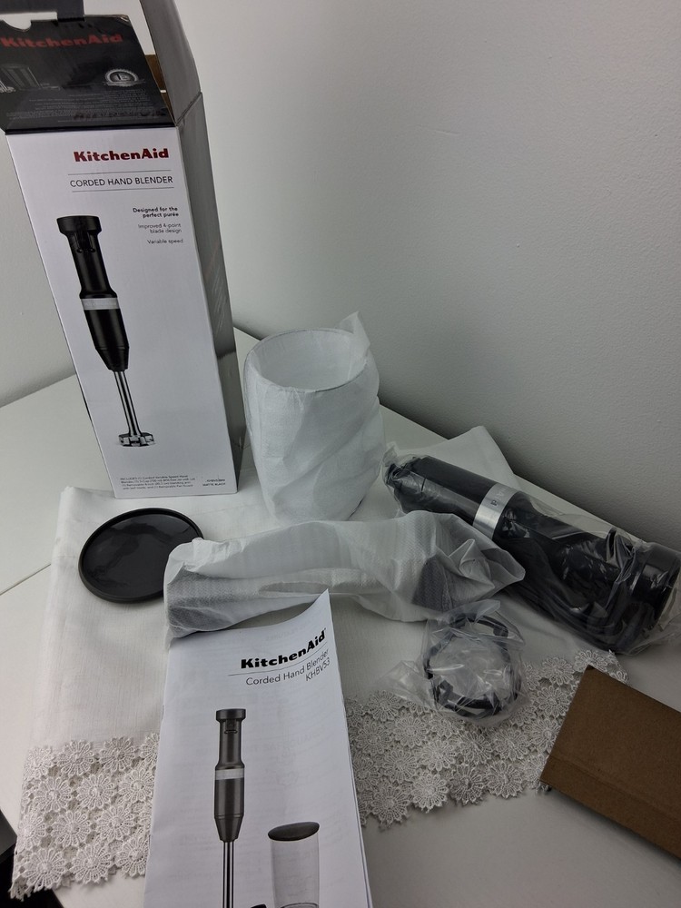 KitchenAid KHBV53 180W Variable Speed Hand Blender - Matte Black
