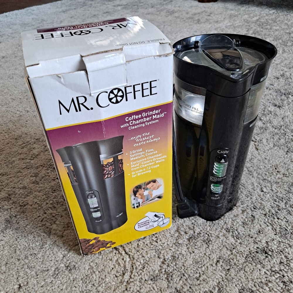 Mr. Coffee IDS77 Easy To Clean, Automatic Programmable Coffee Grinder, 4-12 Cups