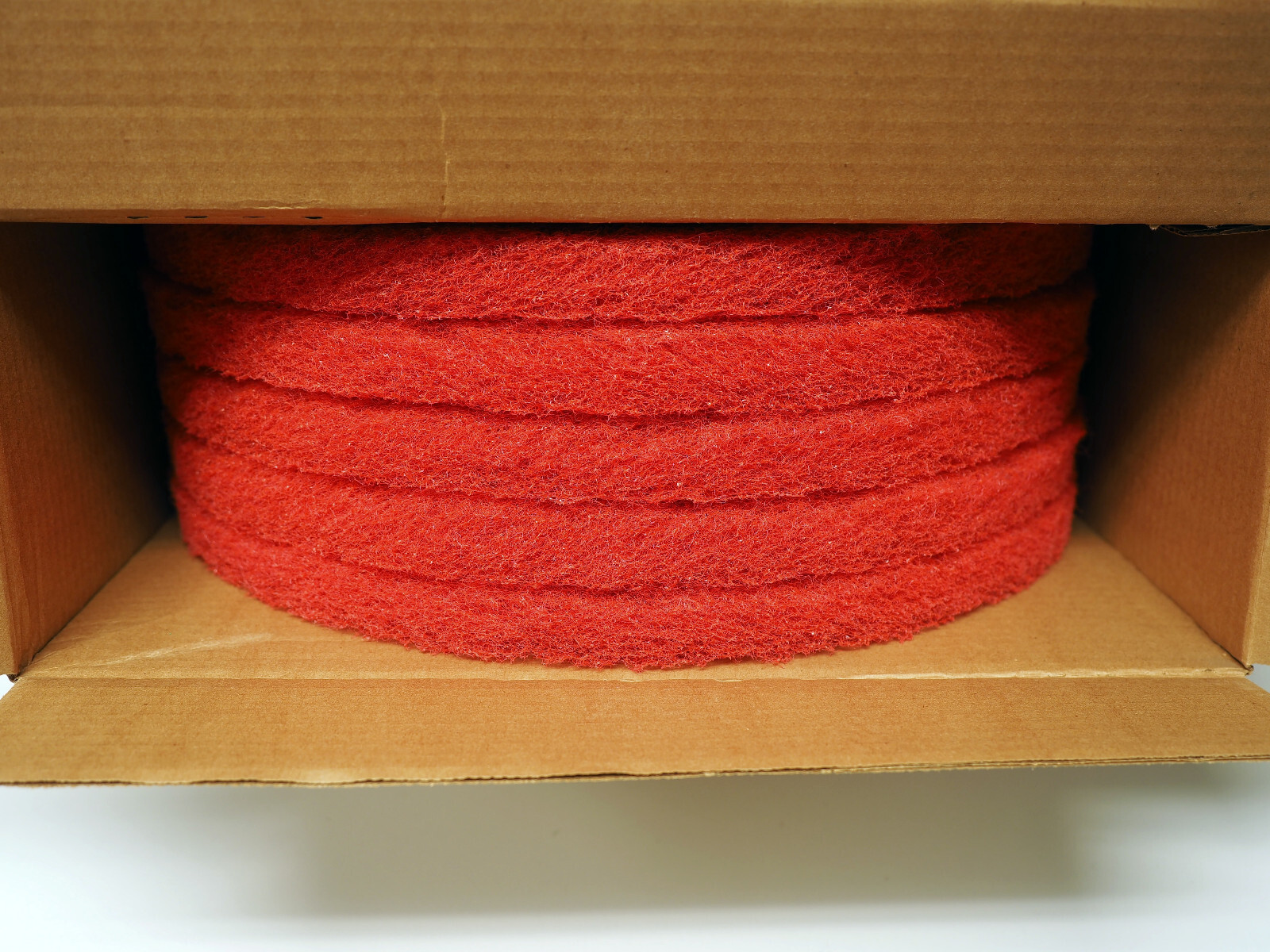 3M 5100 - Red Buffer Floor Pads - 15in / 15" - Boxes of 5 pads ea