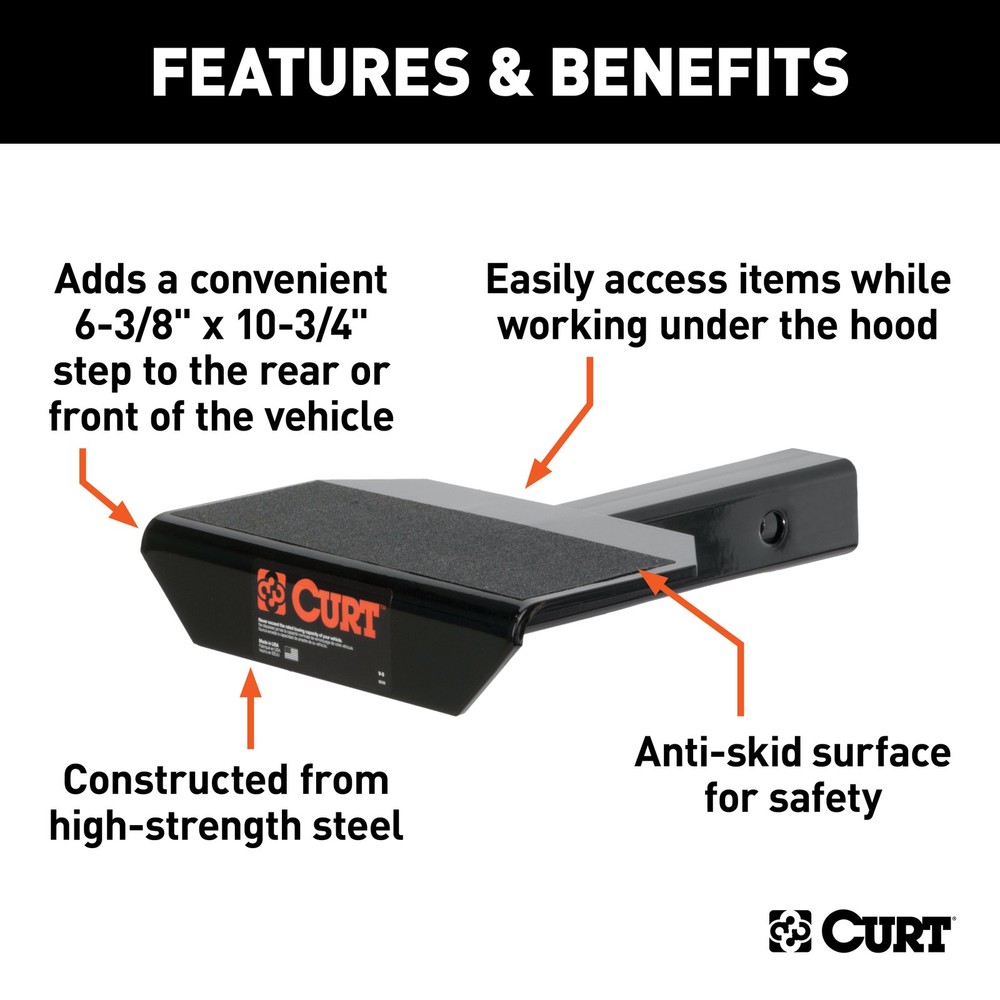 Hitch-Mounted Step Pad (Fits 2" Receiver) Hitch Step Receiver