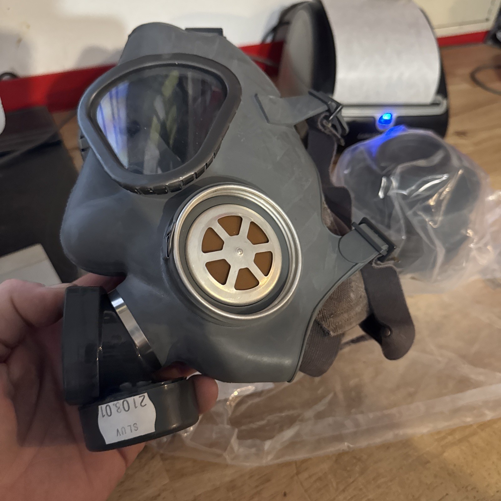 Finland Gas Mask New/Old Stock Clear Insert NATO 40mm Filter NBC Nuke Army Surpl