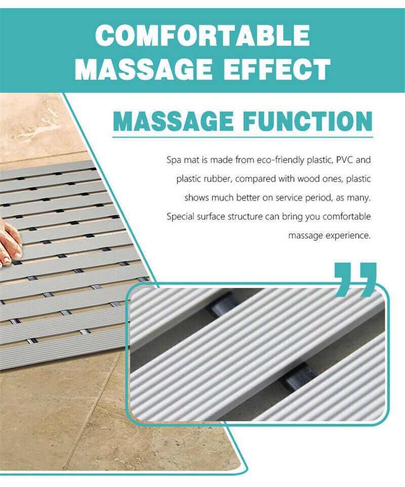 Anti Slip Bathtub Shower Mat For Spa Bathroom Floor Mat Safety with Drain Hole