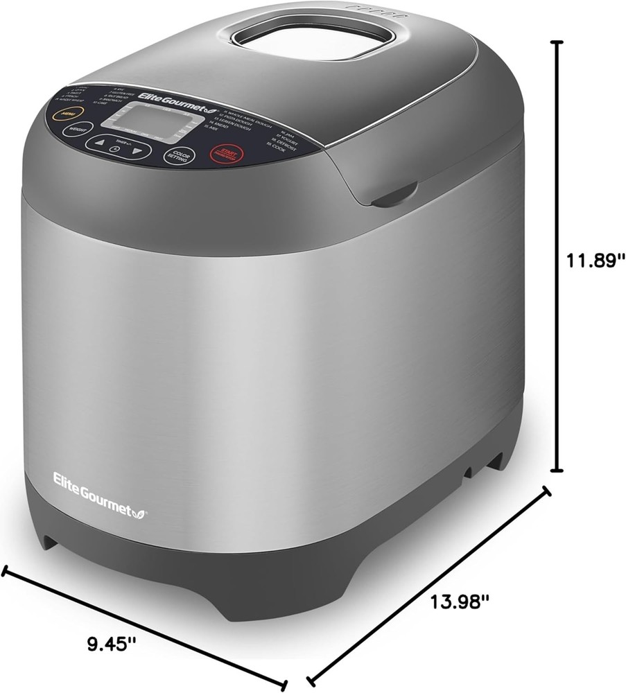 Luxury Programmable Bread Maker: 3 Sizes, 19 Functions, Perfect Bread Every Time