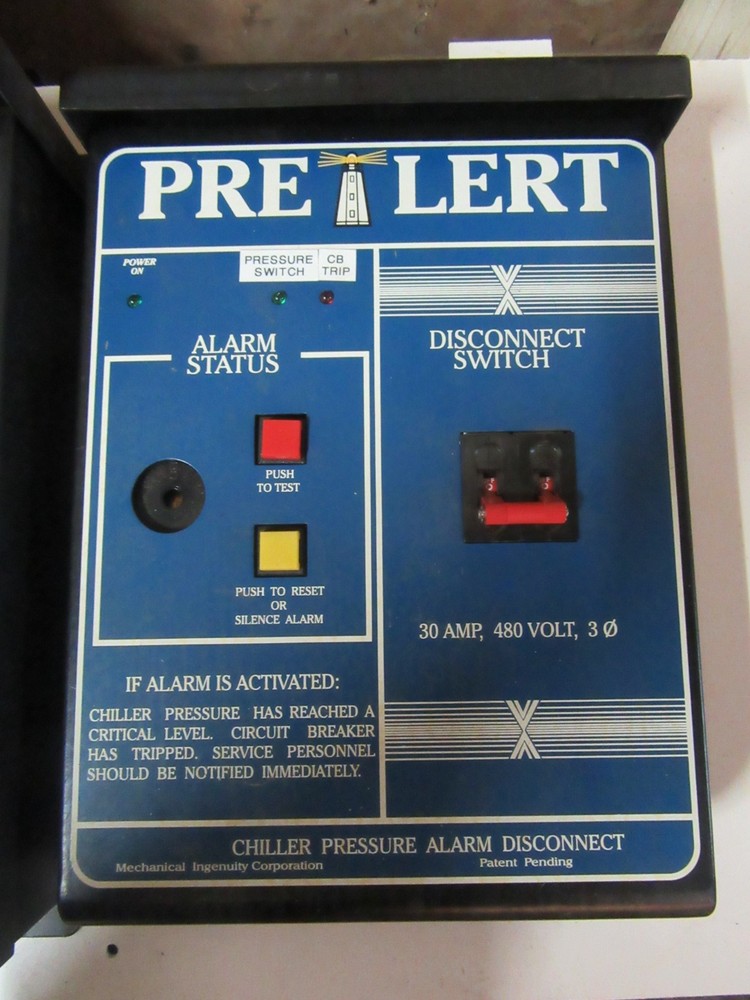 MECHANICAL INGENUITY PRELERT & PREVAC CHILLER PRESSURE / LEAK PREVENTION SYSTEM