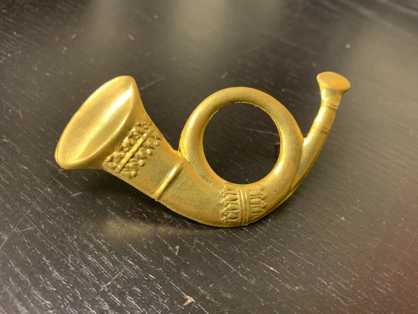 Civil War U.S. Infantry "Bugle" Brass Hat Insignia - NEW